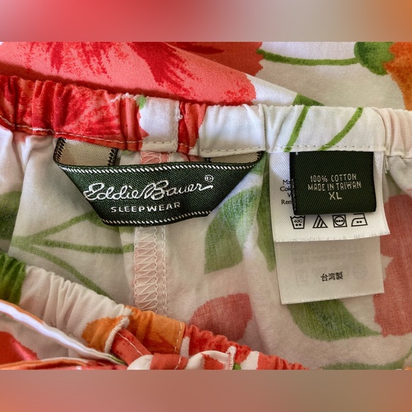 Eddie Bauer floral pajama lounge pants sleepwear, size extra large, 100% cotton - Picture 2 of 6
